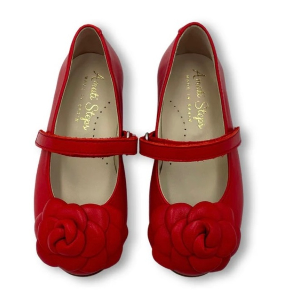 Amatis Steps  girl shoes Camille Red leather